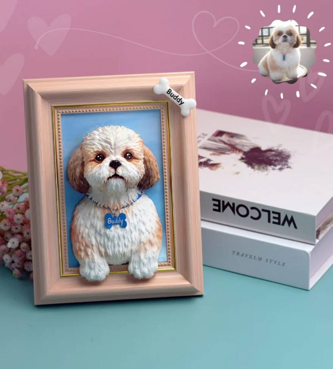 Retrato personalizado de tu mascota 3D