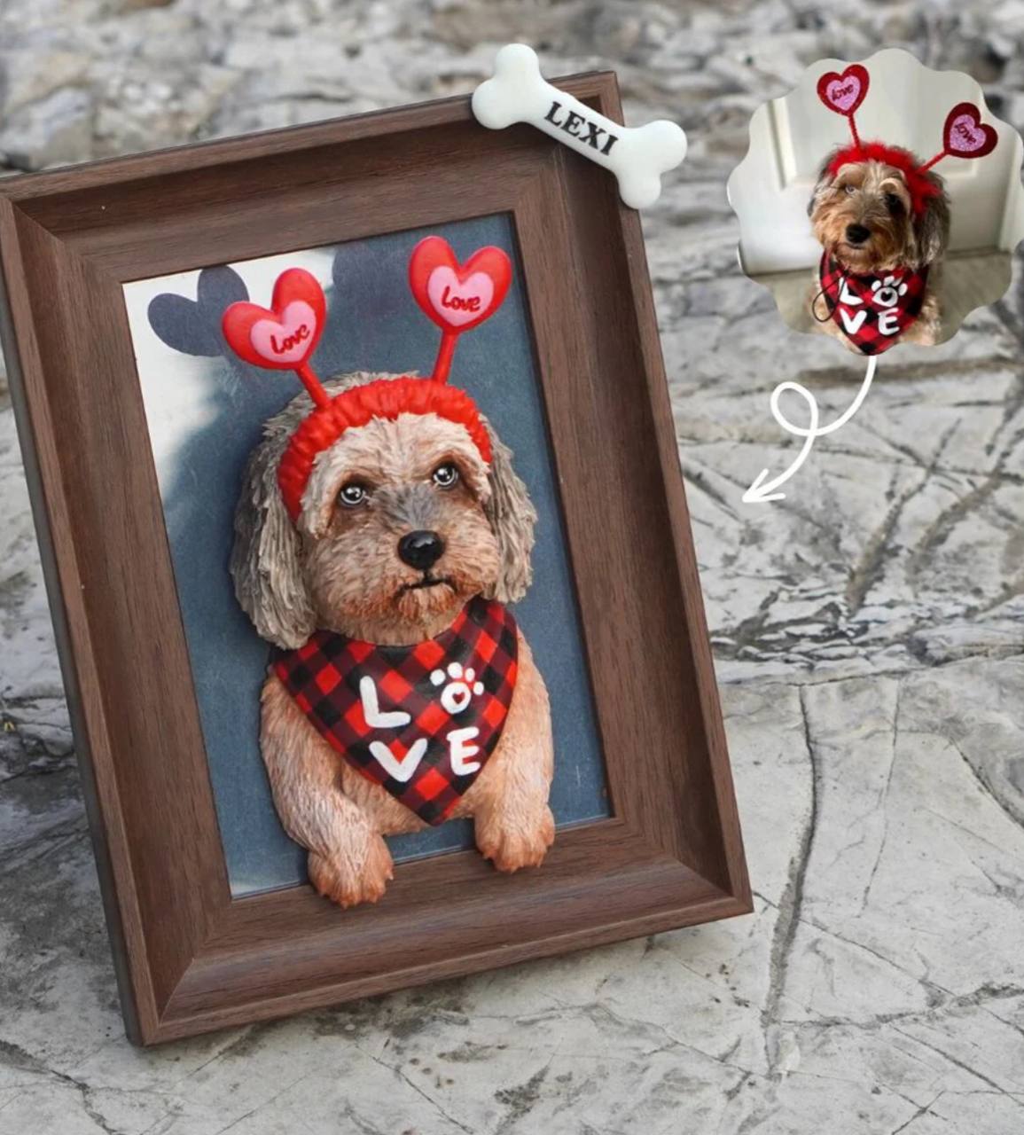 Retrato personalizado de tu mascota 3D