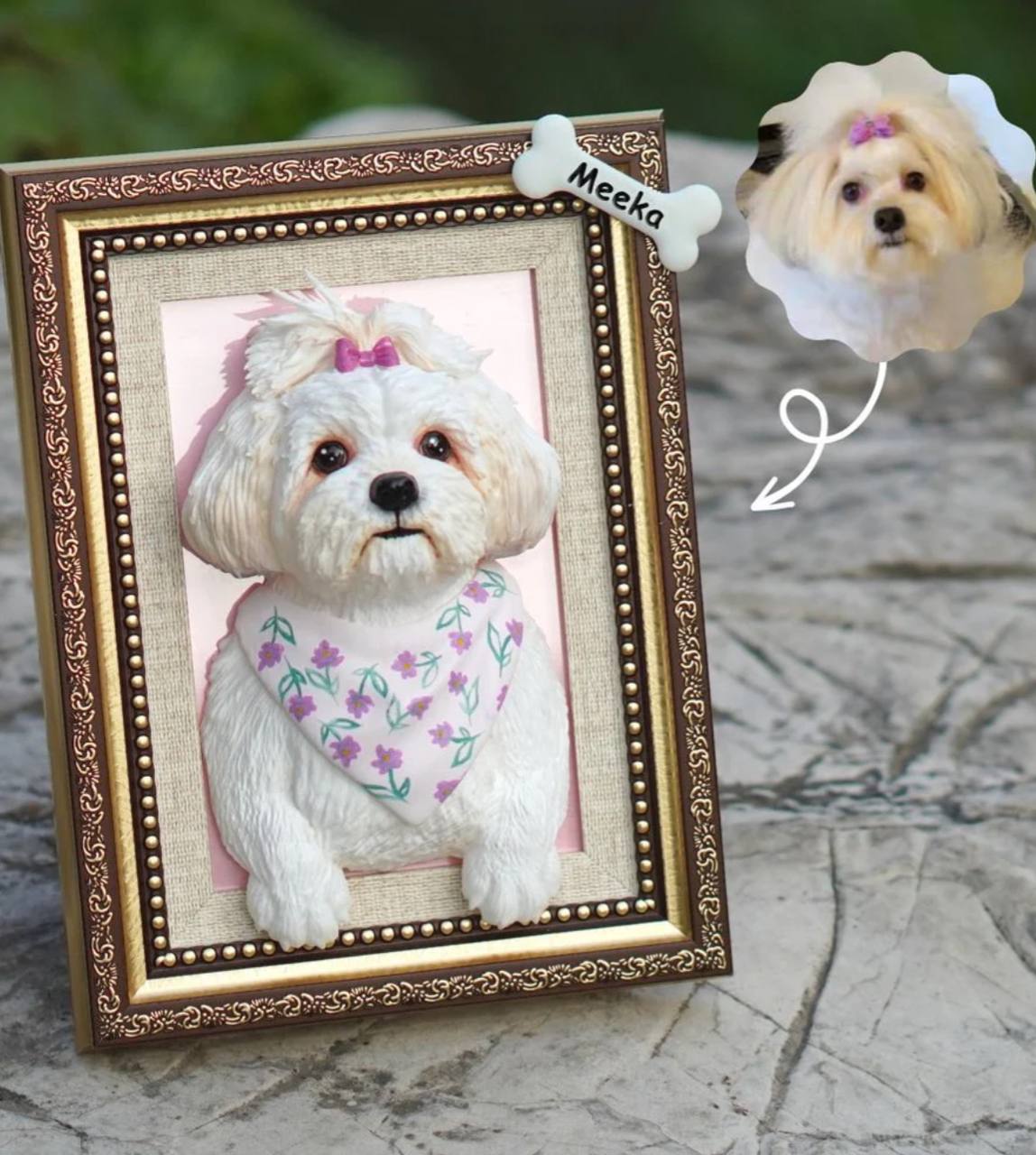 Retrato personalizado de tu mascota 3D
